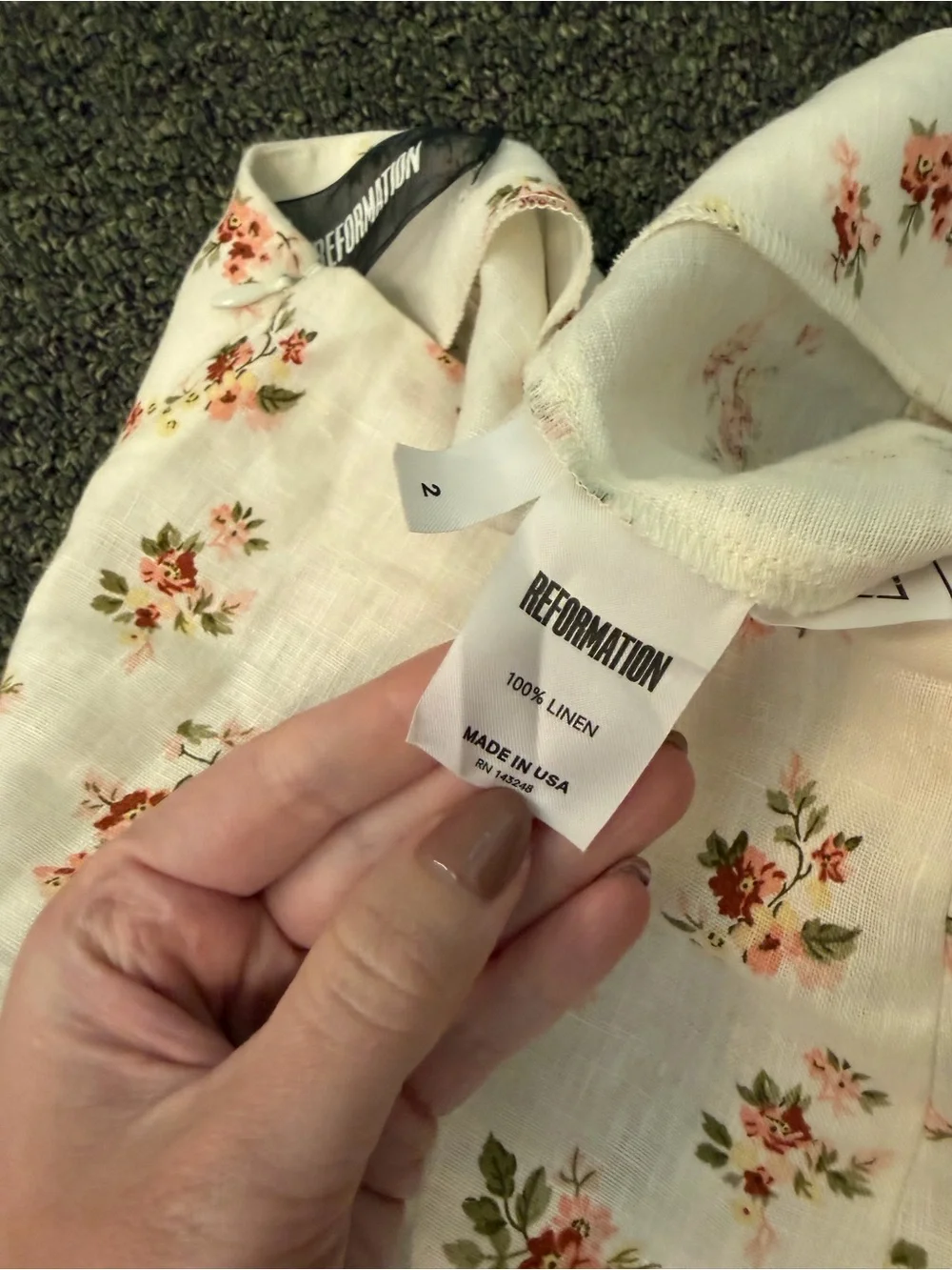 Reformation Linen floral pants